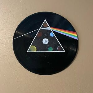 Pink Floyd painted vinyl record